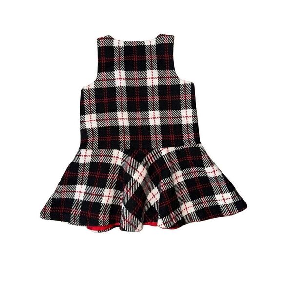Janie & Jack Toddler 2T Girl Tweed Plaid Jumper Dress - Picture 3 of 8